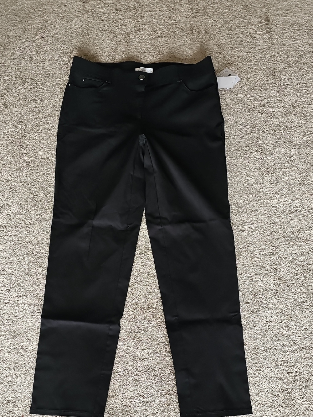 89th Madison Black Straight-Leg Women's Pants